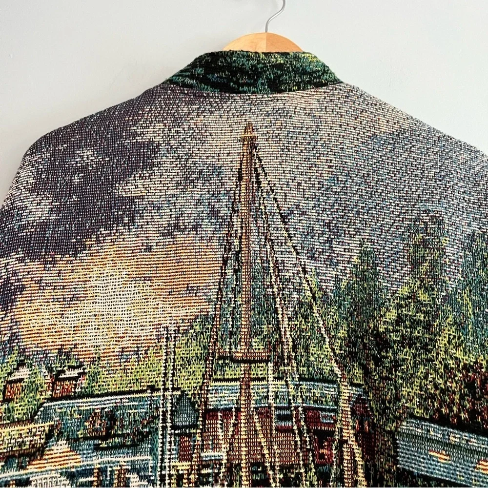 VTG Sugar Street Weavers Jacket Adult One Size AOP Tapestry 90’s Nicky Boehme - Picture 7 of 16